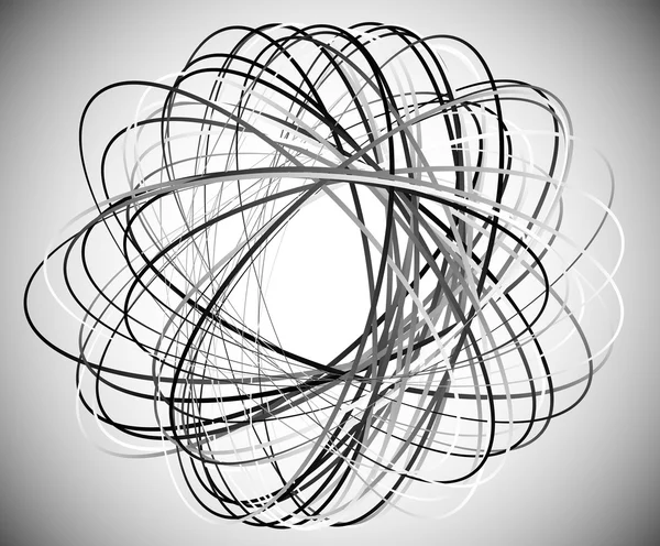 Circulaire element met kruisende lijnen. — Stockvector