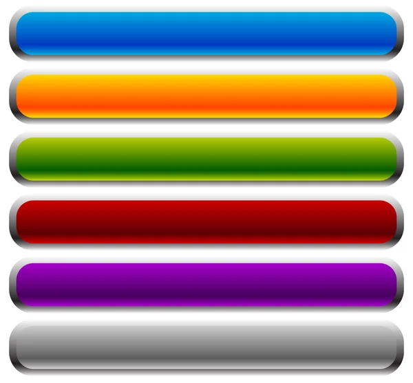Conjunto de botones rectangulares — Vector de stock