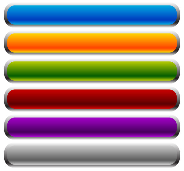 Set of rectangular buttons