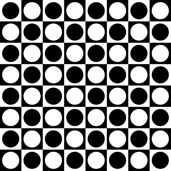 Circle and squares shapes checkered pattern — Stock Vector