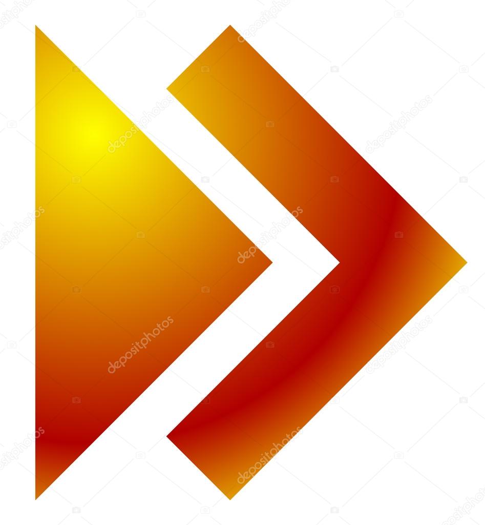 Double arrow, arrowhead pointing right. Next, forward button, icon. vector illustration