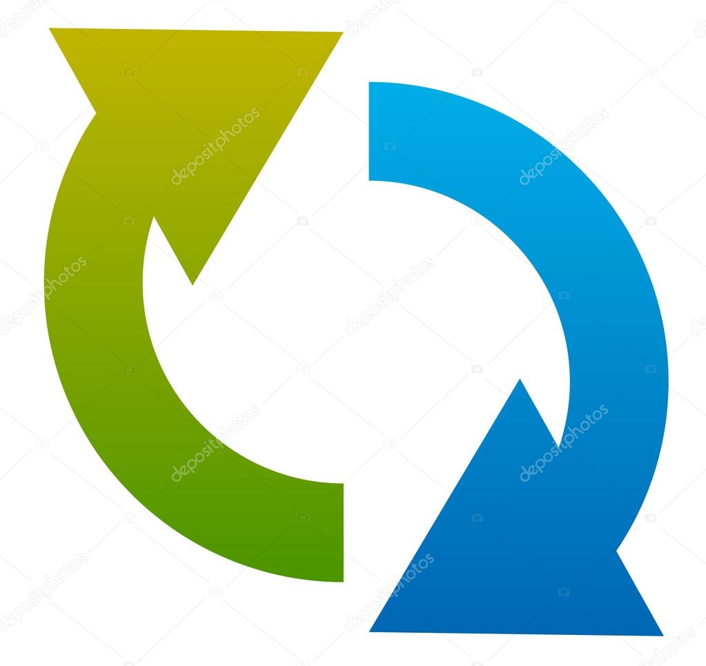Circular arrow icon symbol.