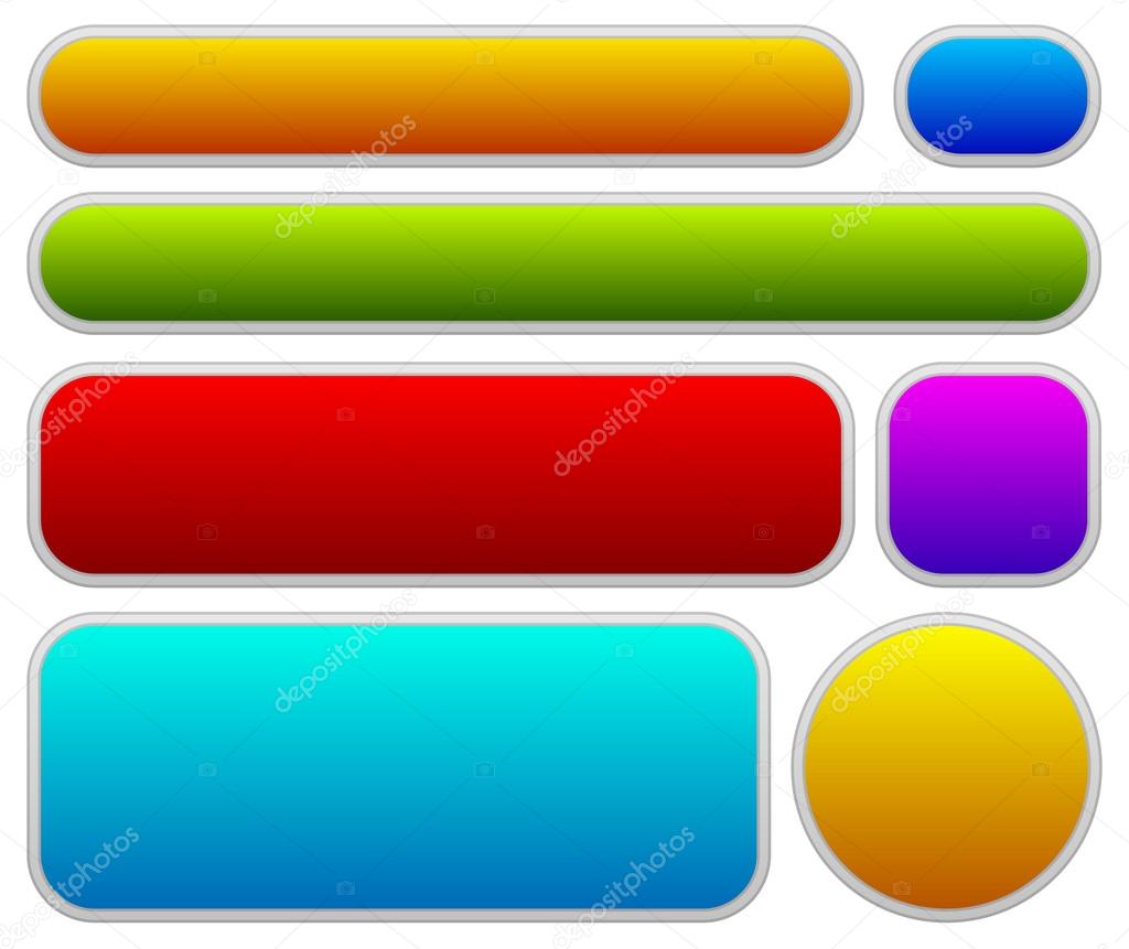 set of button banners background