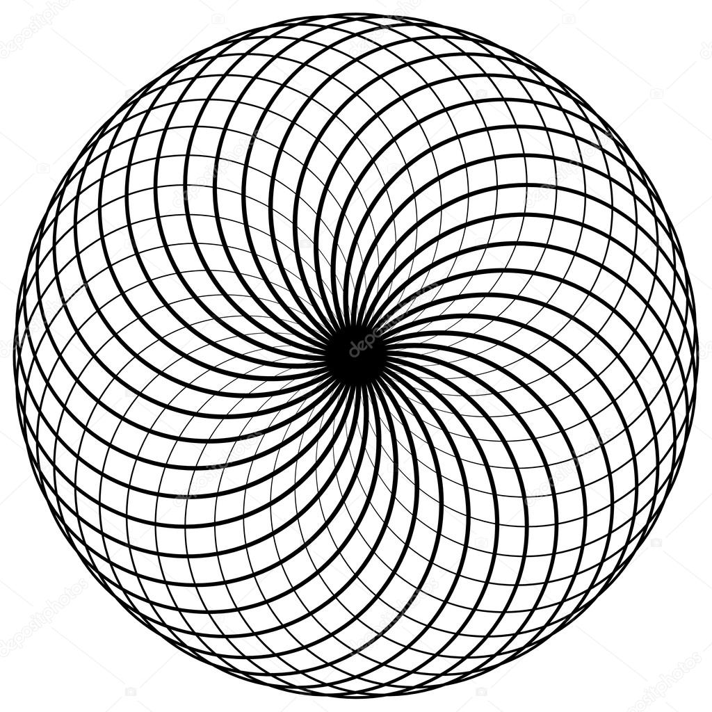 Concentric circles with intersecting outlines.