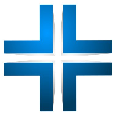 3D çift çapraz simgesi