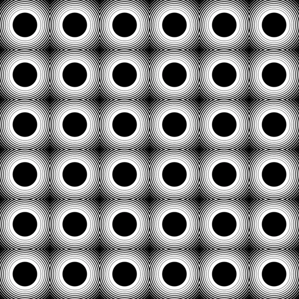 Cercles concentriques, anneaux motif abstrait — Image vectorielle