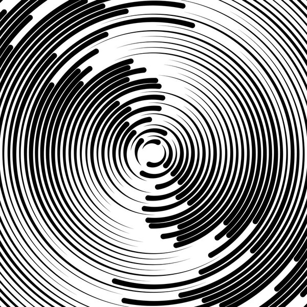 Concentric circles abstract element.