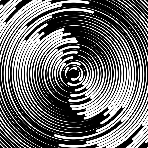 Concentric circles abstract element.