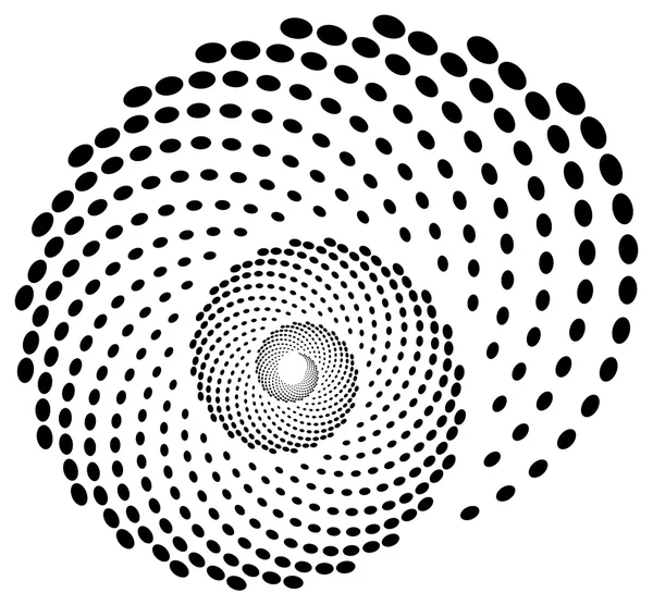 スパイラル ドット形状の抽象的な要素 — ストックベクタ