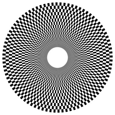 Daire, damalı doku ile disk