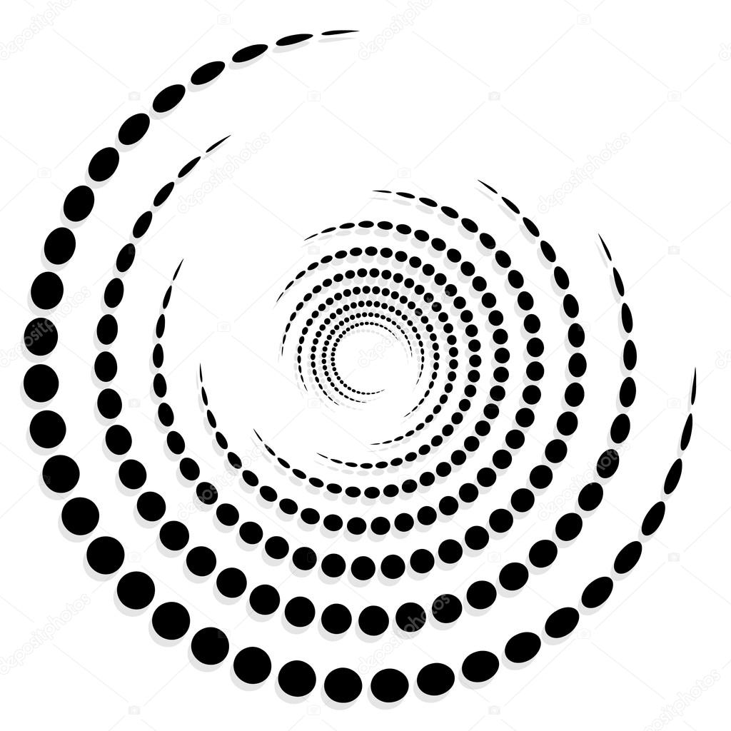 Circular dotted shape