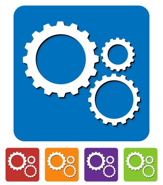 Renkli jantlar, cogwheels ayarla