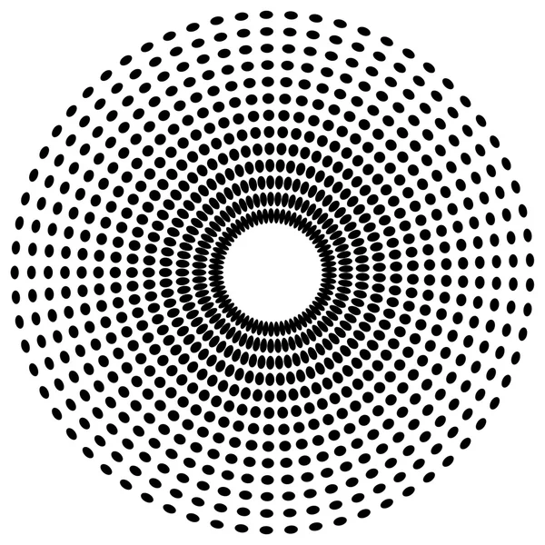 Élément abstrait radial pointillé — Image vectorielle