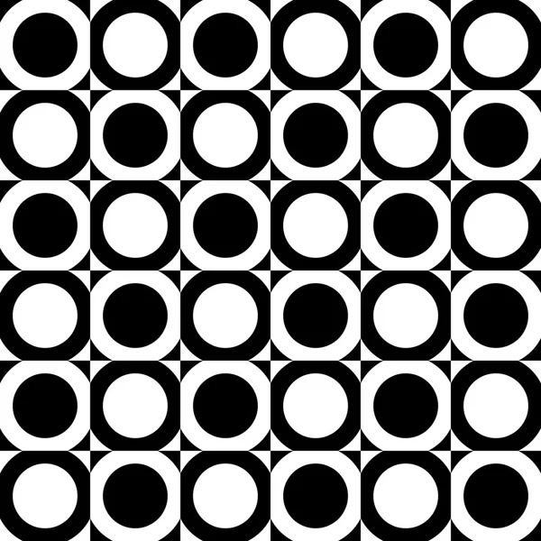 Kreise und Quadrate abstraktes Muster — Stockvektor