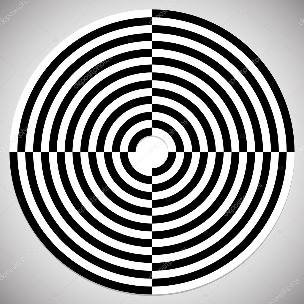 Checkered circle abstract shape