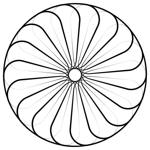 Abstraktes kreisförmiges Spiralelement — Stockvektor