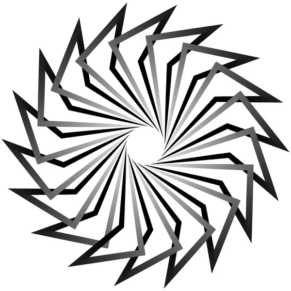Abstrato em espiral, forma giratória — Vetor de Stock