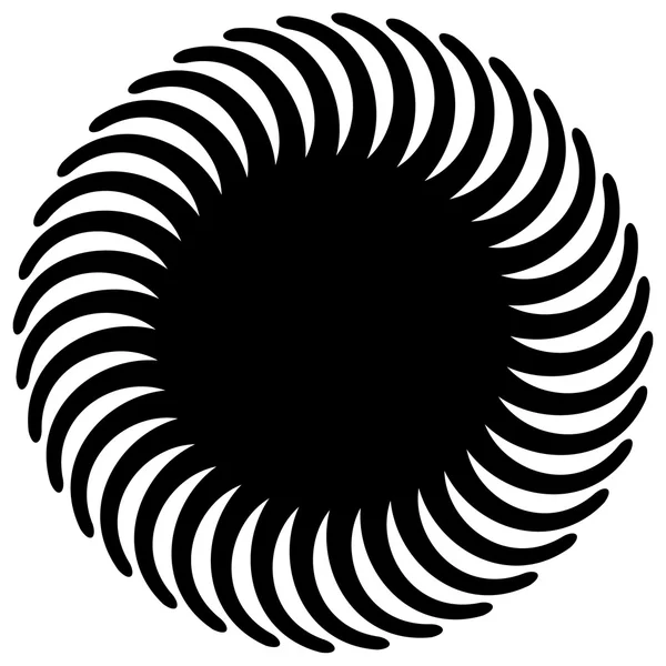 Forma circular abstracta giratoria — Vector de stock