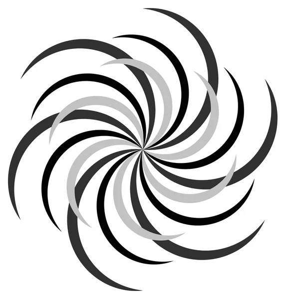 Elemento espiral radial abstracto — Vector de stock