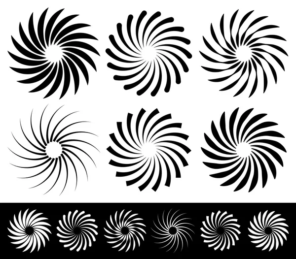 Conjunto de espirales abstractas — Vector de stock