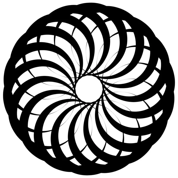 Élément spirale circulaire abstrait — Image vectorielle