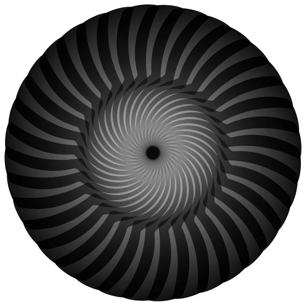 Circular abstract, rotating  shape — Stock Vector