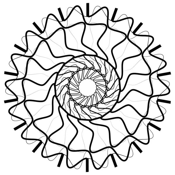 Élément spirale circulaire abstrait — Image vectorielle