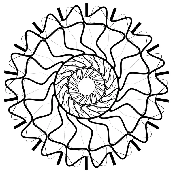 Elemento espiral circular abstracto — Vector de stock