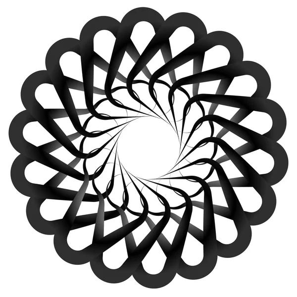 Forma espiral abstracta, giratoria — Vector de stock