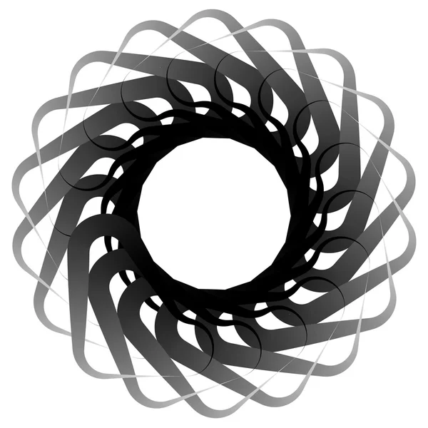 Abstrakte spiralförmige, wirbelige Form — Stockvektor