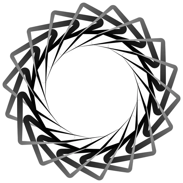 Abstraktní spirály, otočit tvar — Stockový vektor