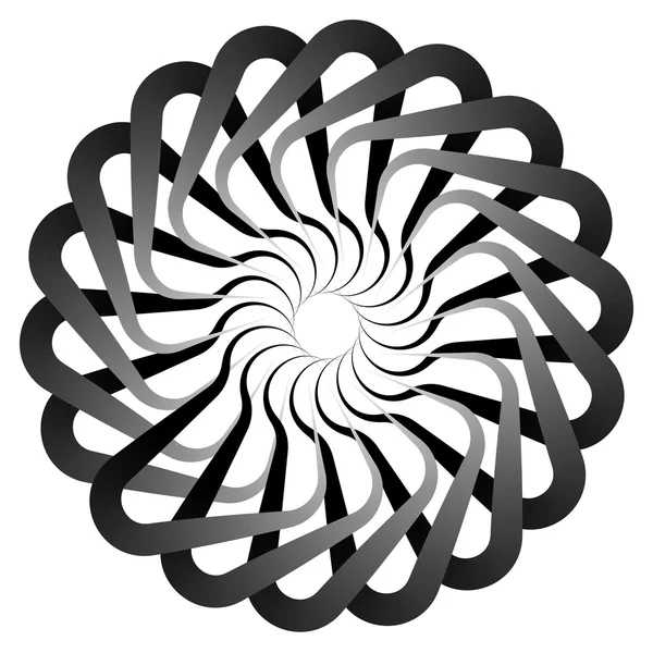 Forma espiral abstracta, giratoria — Vector de stock