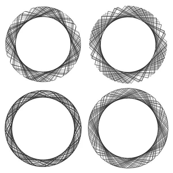 Elementos espirales giratorios abstractos — Vector de stock
