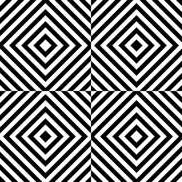 Zentrische Quadrate schwarz und weiß abstrakten Hintergrund — Stockvektor
