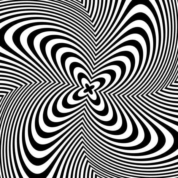 Noir et blanc spirale lignes fond — Image vectorielle