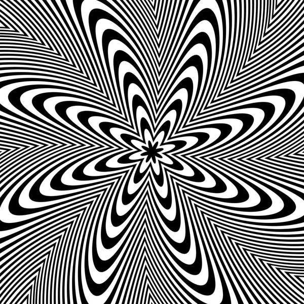 Noir et blanc spirale lignes fond — Image vectorielle