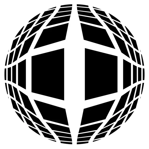 抽象的な球状正方形要素 — ストックベクタ