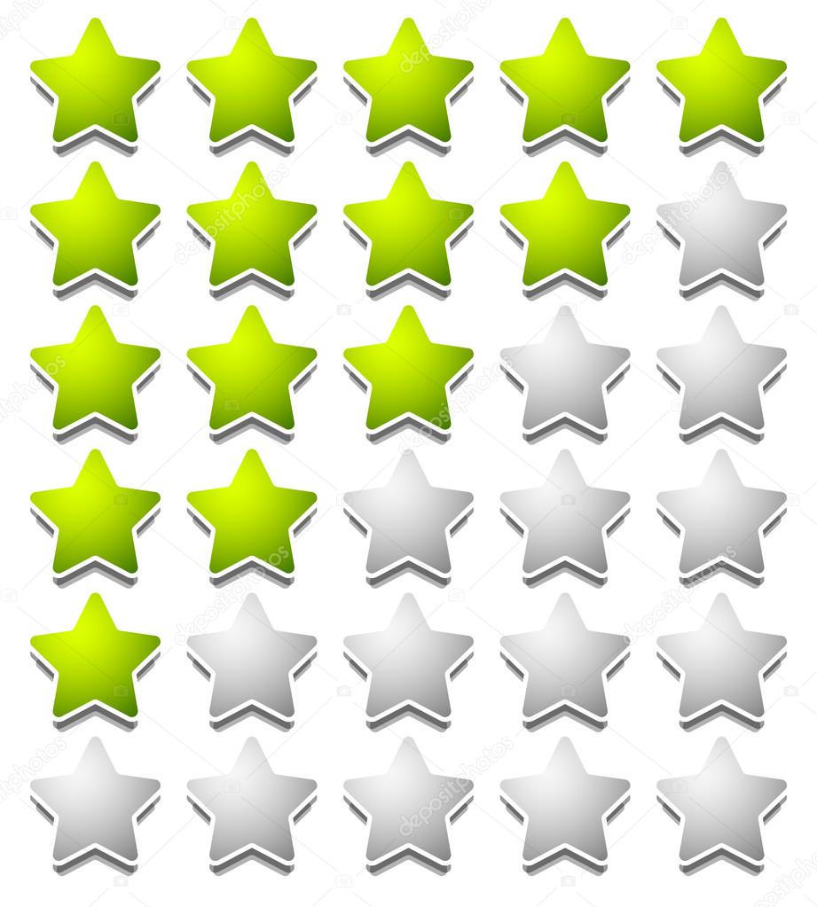 Star rating templates set