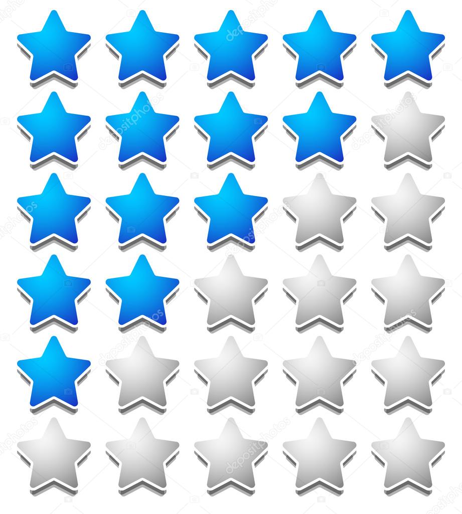 Star rating templates set