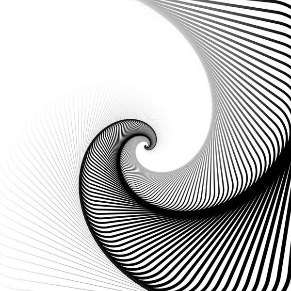 Fondo monocromo espiral abstracto . — Vector de stock