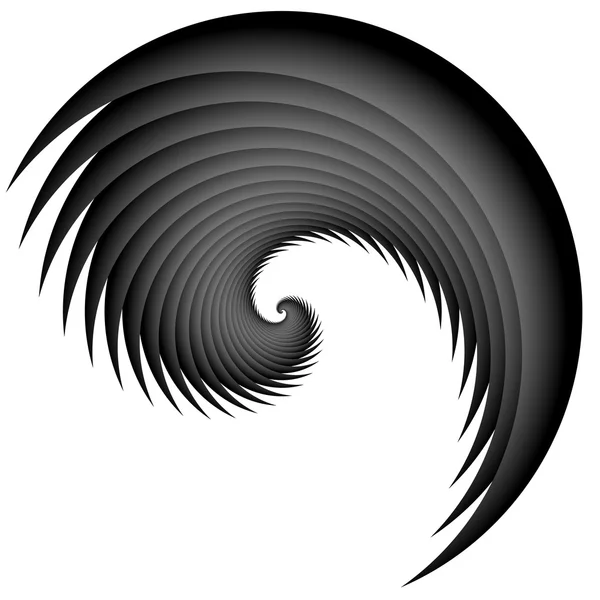 Spirale abstraite, élément tourbillonnant — Image vectorielle