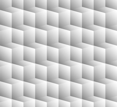 3D küp tek renkli desen