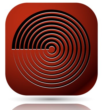 dairesel eşmerkezli çizgiler sembolü