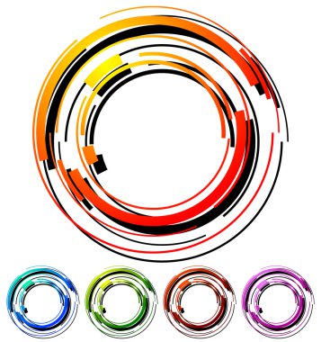 soyut yüksek teknoloji geometrik daireler kümesi