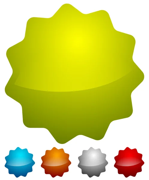 Set of badges, starburst shapes — Stock Vector