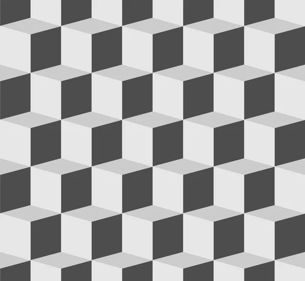 Patrón monocromo de cubos 3D — Archivo Imágenes Vectoriales