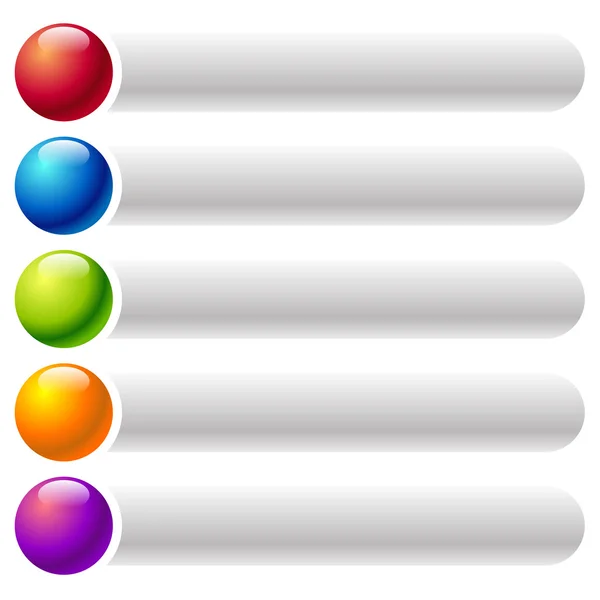 Banner colorido, arredondado, botões definidos —  Vetores de Stock