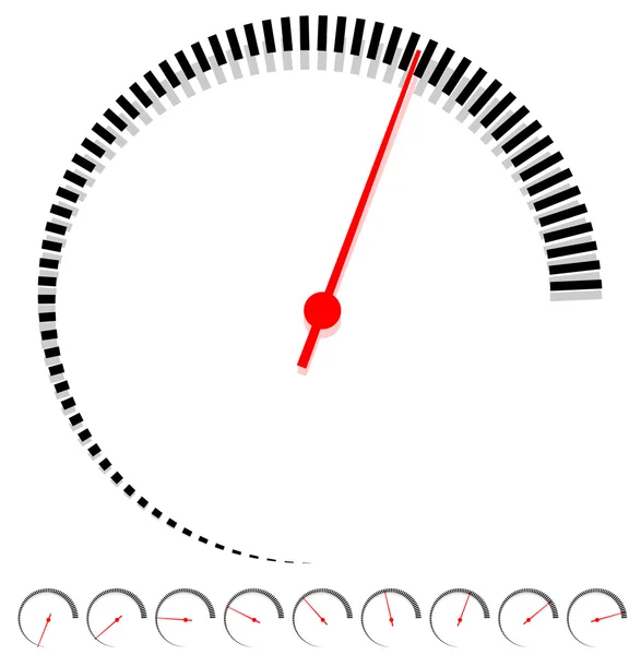 Mostrador circular, modelo de calibre —  Vetores de Stock