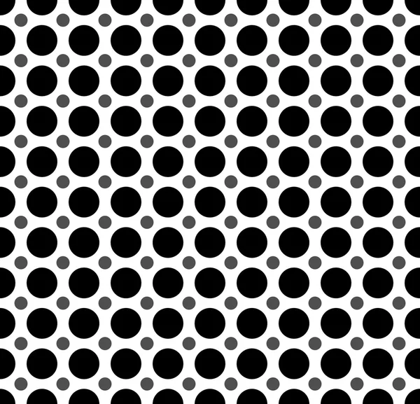 Polka dot black and white pattern — Stock Vector