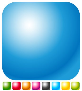 Soyut renkli şekil kümesi.